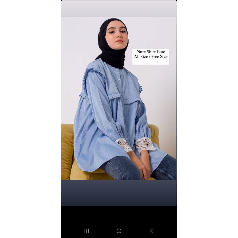 NURA SHIRT BLUE ALEZA LABEL