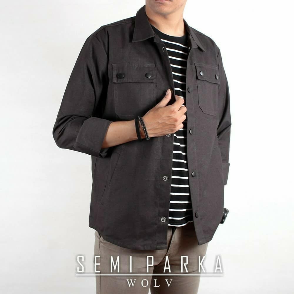 Jaket semi parka Tracker_Jaket pria Terlaris