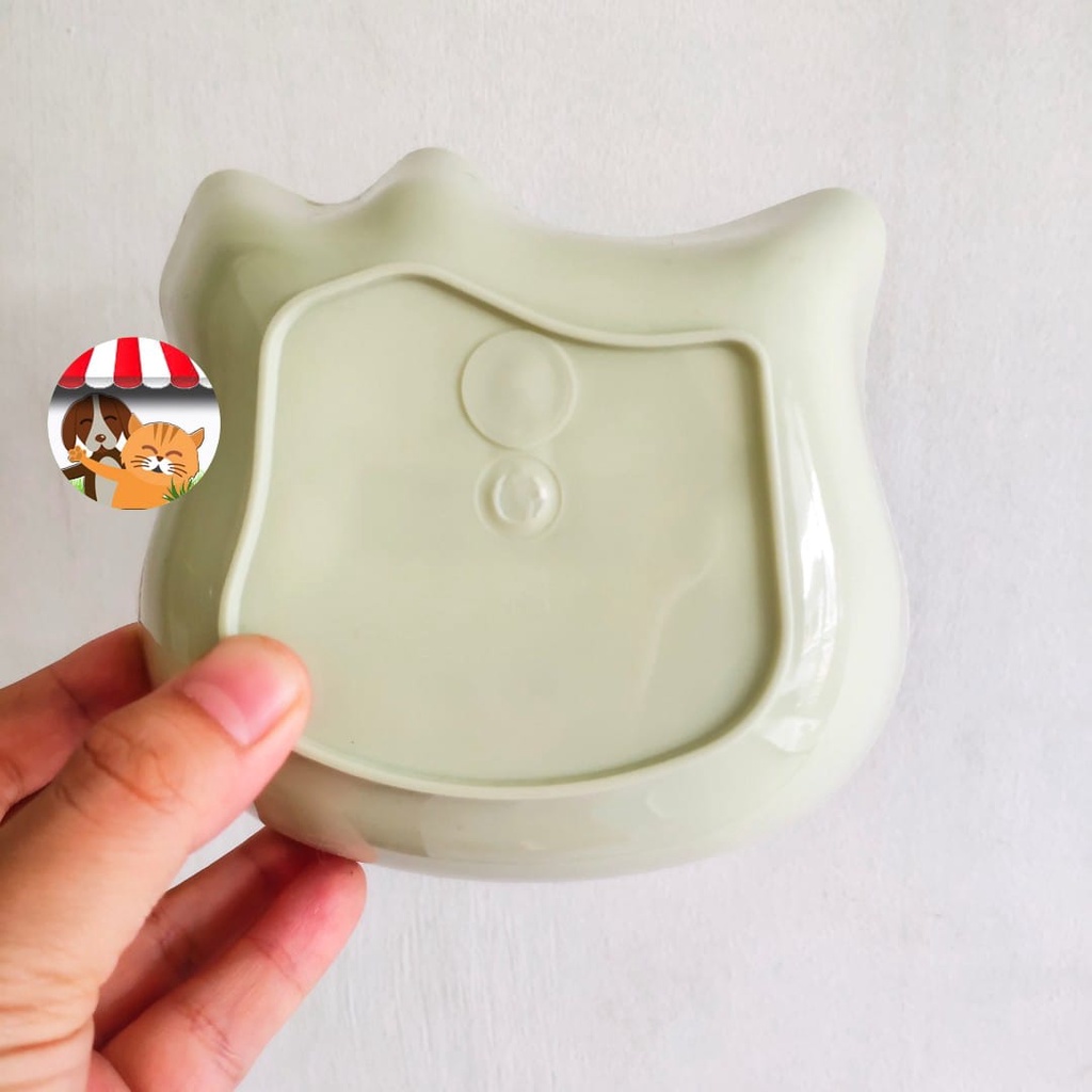 Tempat Makan Minum Bentuk Hello Kitty Pet Bowl Kucing Anjing Hewan