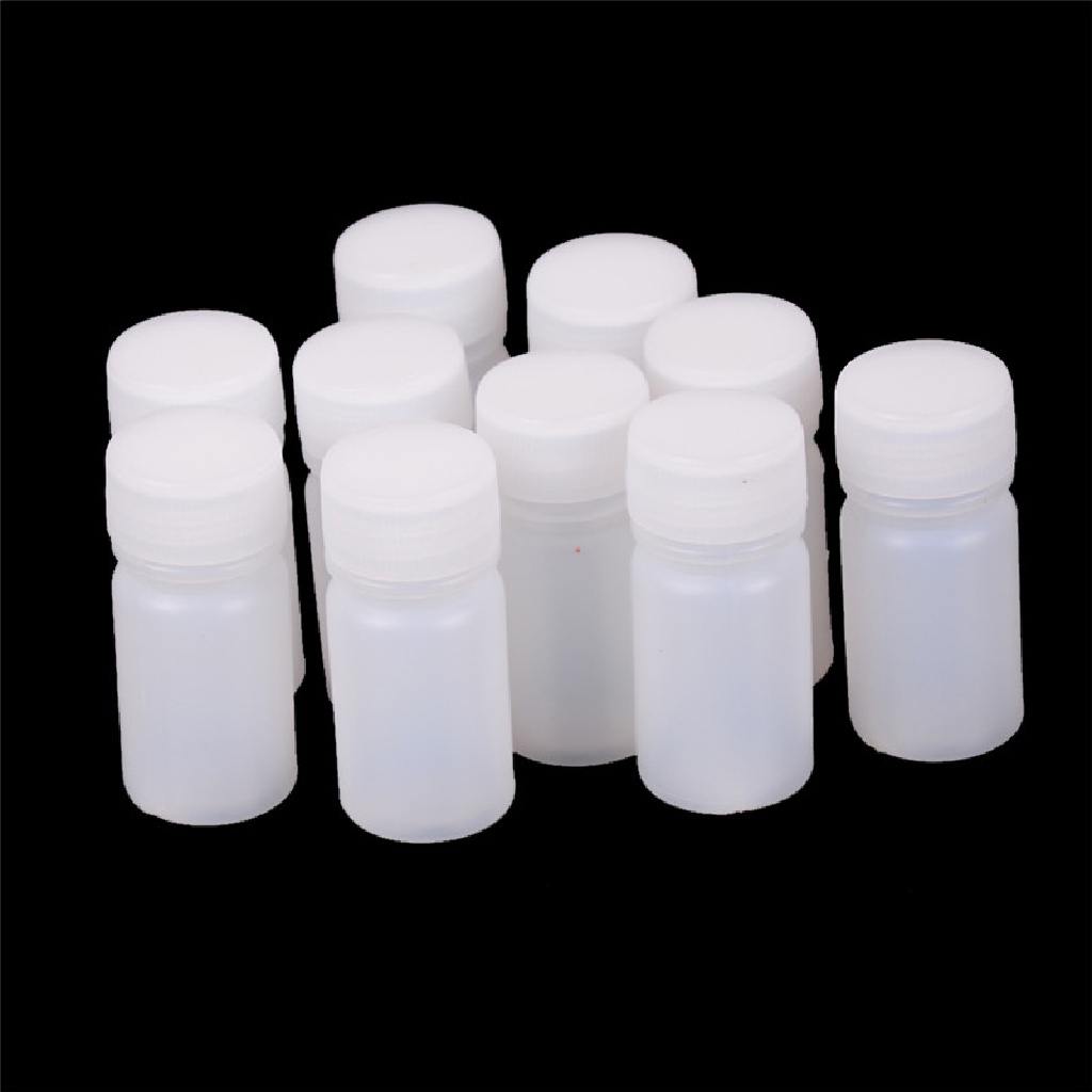 //HG&amp;ID// 10X 10ml Plastic Reagent Bottles Medicine Sample Vials Liquid Holder Useful Tool .