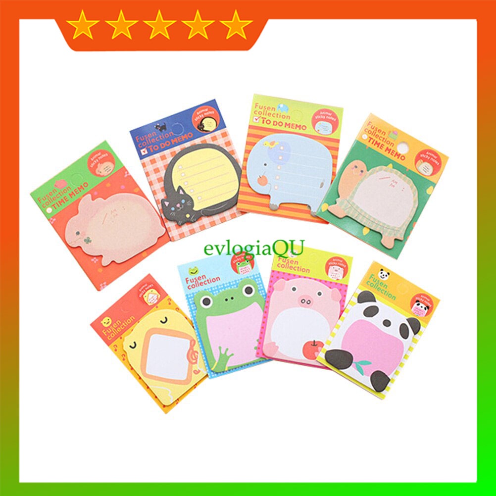 

evlogiaQU Sticky Note Animal Tempelan Kertas Memo Catatan Motif Hewan