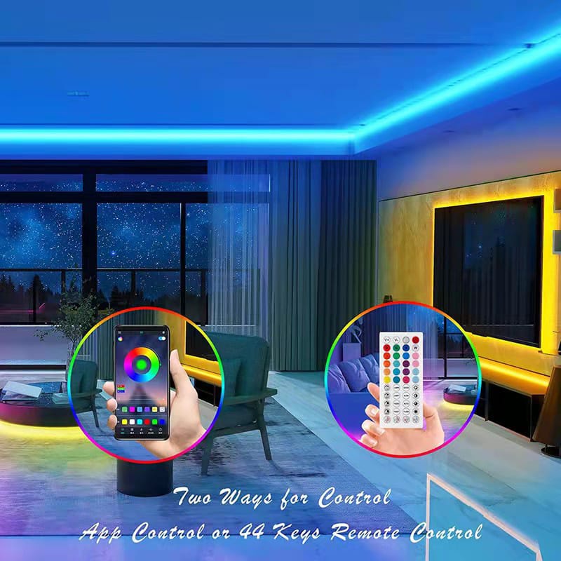 Paket Lampu LED Strip 5050 2835 RGB 5M 10M IP44 IP33 RGB Remote