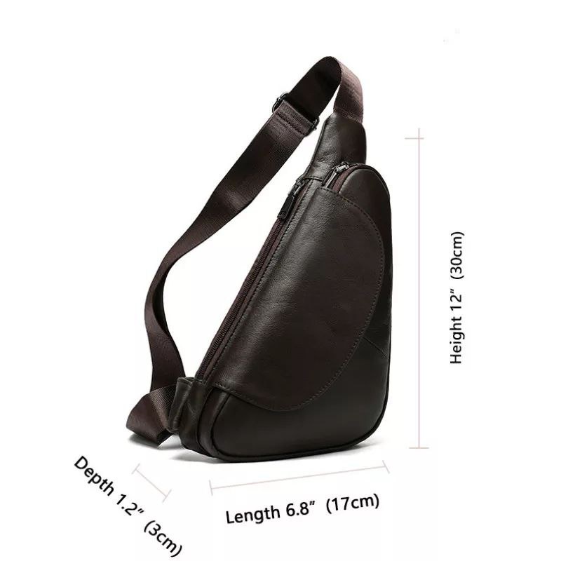 Tas Selempang  Pria Kulit Asli Waist Bag Kulit Asli Pria Original Sling Bag Pria Cowok Keren Kulit S