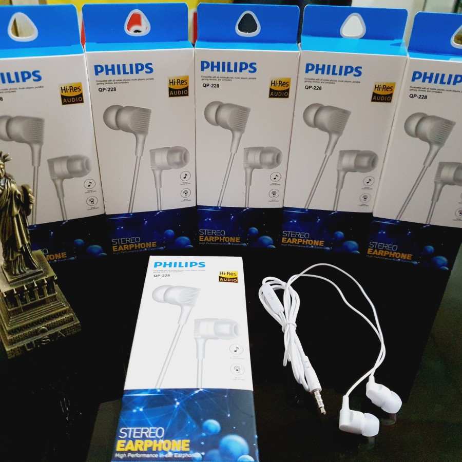 Handsfree Headset PHILIPS PH-228 Stereo Earphone Murah