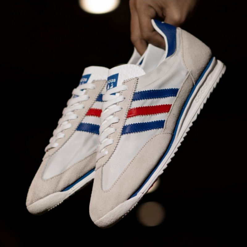 Sepatu Adidas SL 72 White Blue Red Original OEM Sneakers Pria