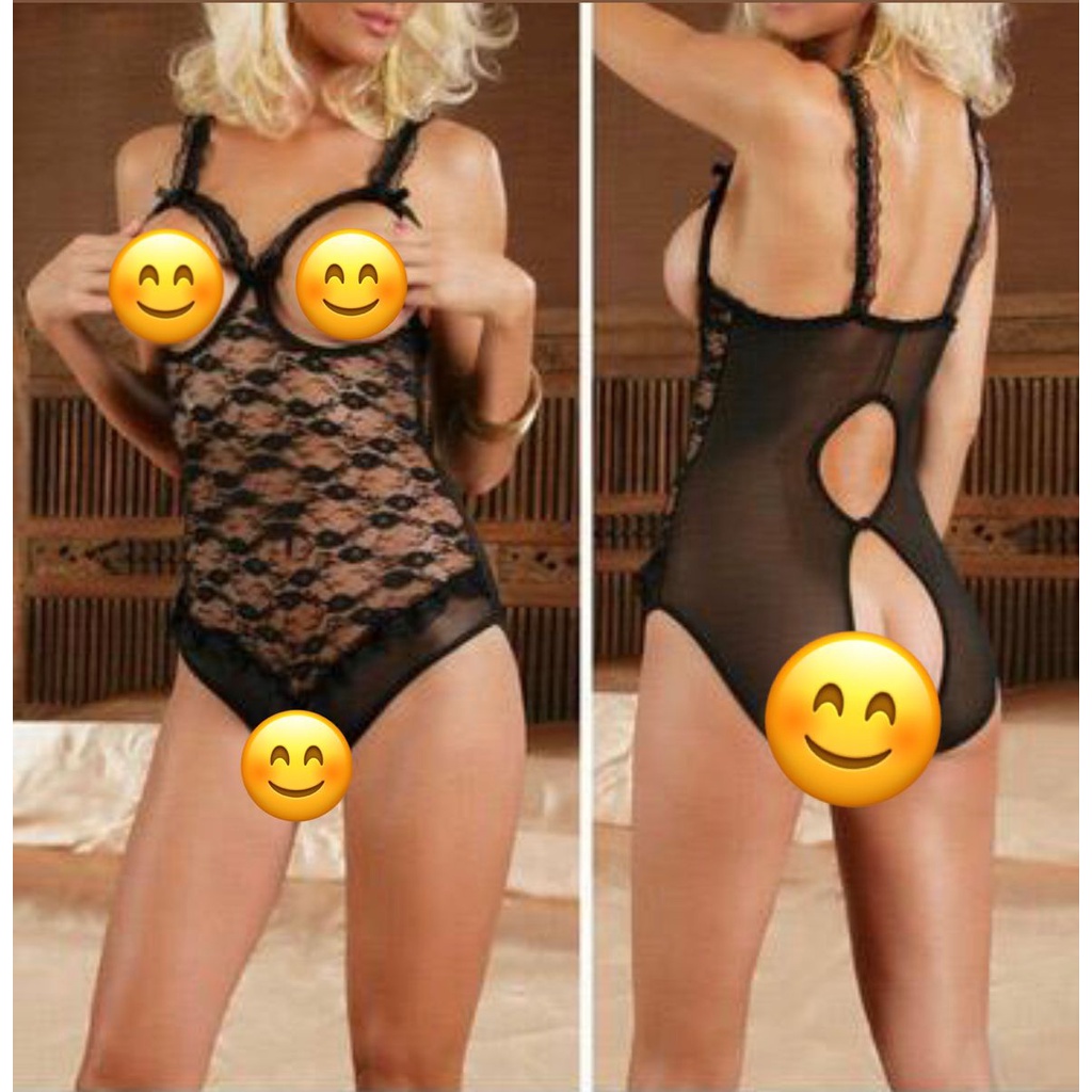 4391 jumsuit open crotch open nipple / lingerie sexy wanita / baju seksi murah