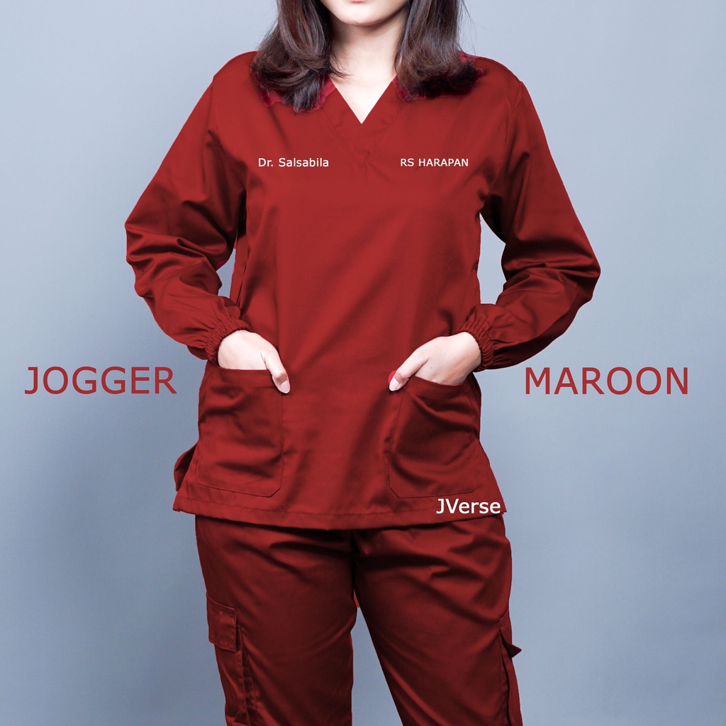 Baju Jaga OK JOGGER Cargo Lengan Panjang Karet DRILL