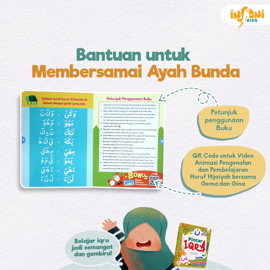 Buku Boardbook Pintar Iqra 1 - Gema Insani 100% Original