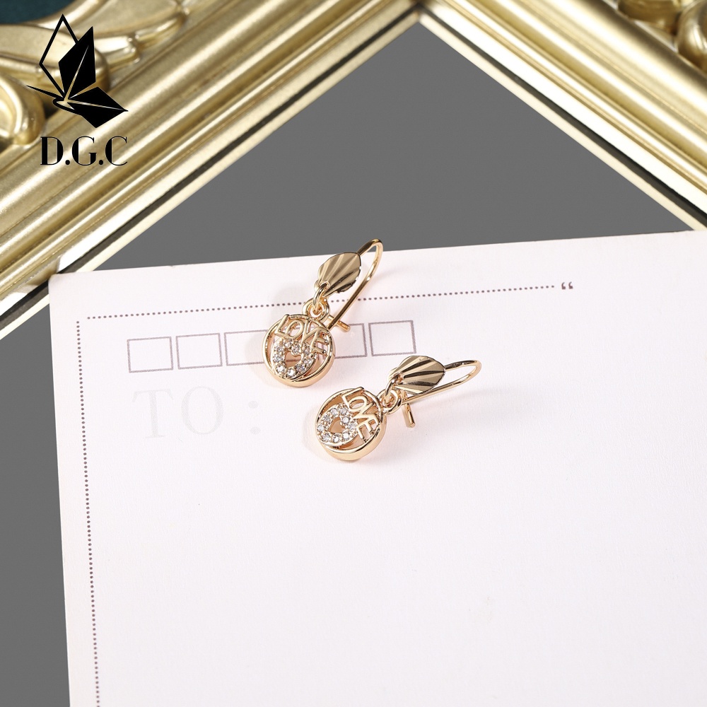 ✨Moya0158❤Anting Titanium Tusuk Korea Aksesoris Fashion Rose Gold Anting Juntai Wanita Murah D146