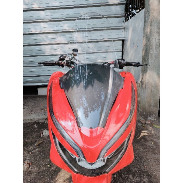 WINDSHIELD PCX150 LOKAL TINGGI TOURING. VISOR HONDA PCX150 TINGGI 70CM