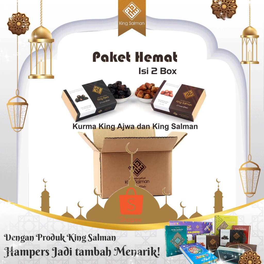 

PAKET HEMAT (Isi 2 Box) Kurma King Ajwa 1 Box dan King Salman 1 box