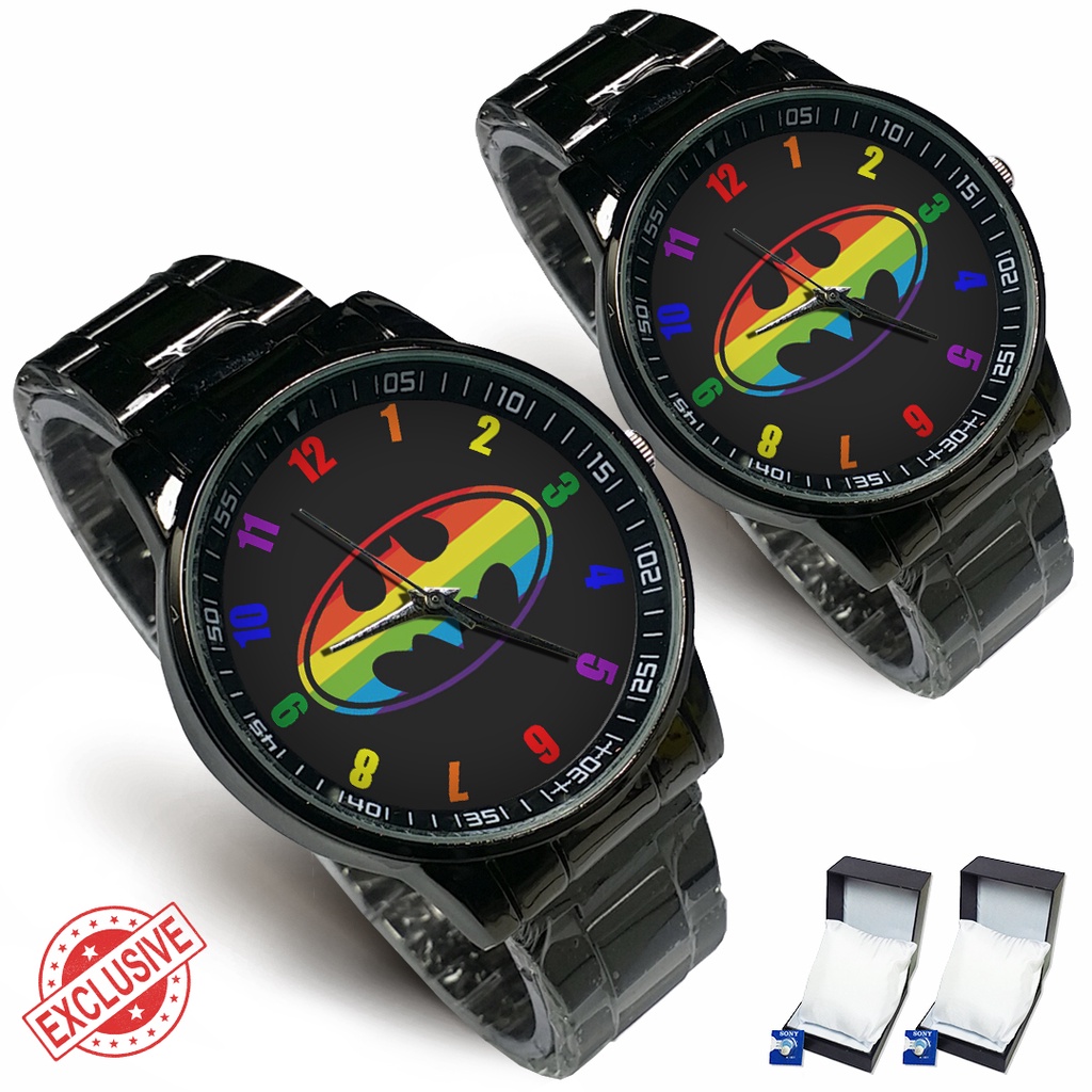 Jam Tangan Rantai Couple BATMAN Motif 2