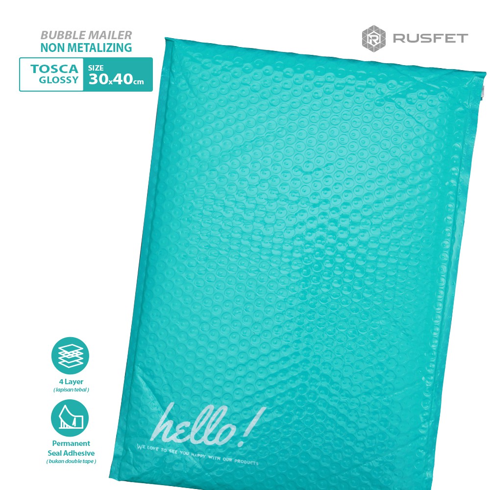 PLASTIK BUBBLE MAILER / AMPLOP BUBBLE PREMIUM TOSCA - SECURITY BAG RUSFET 30X40