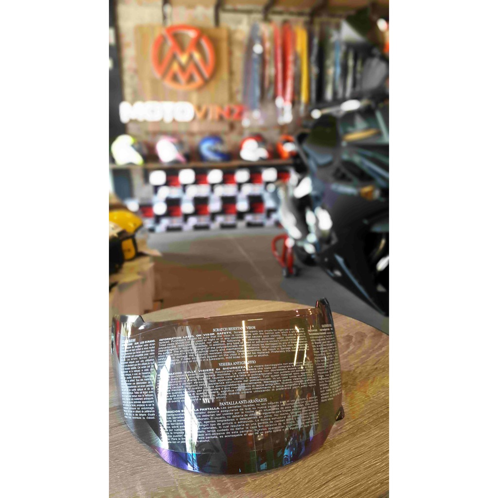 Visor Helm Full Face Rainbow Plating Helm Zeus 811 Original