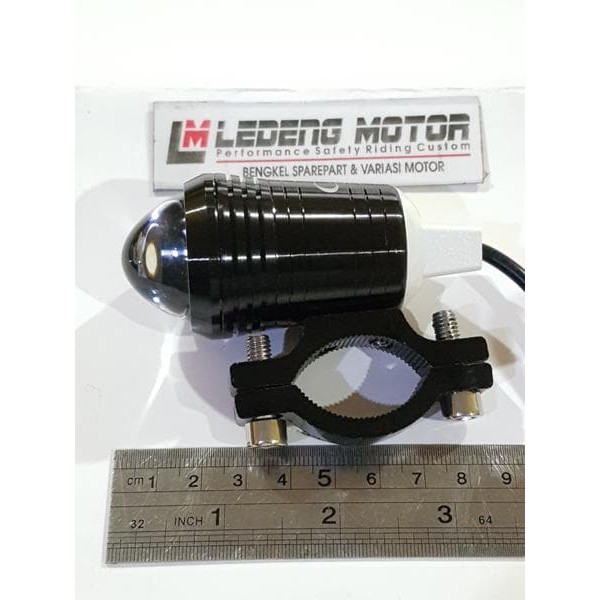 Lampu Tembak Sorot LED U1 Cree Mini Black Strobo Kedip LEDENG MOTOR
