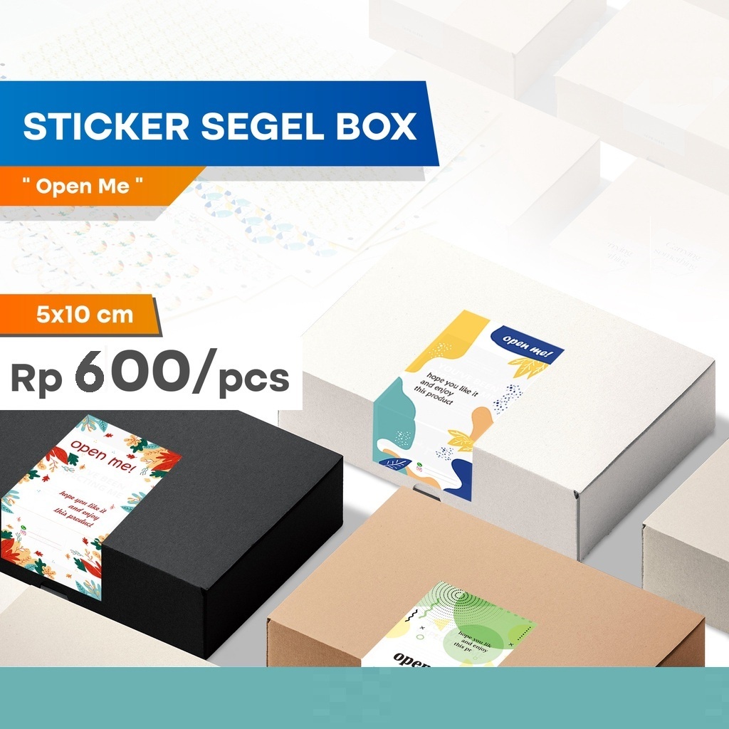 

Sticker segel box (5x10cm) stickercutting/cutting sticker/label/label nama/label hijab