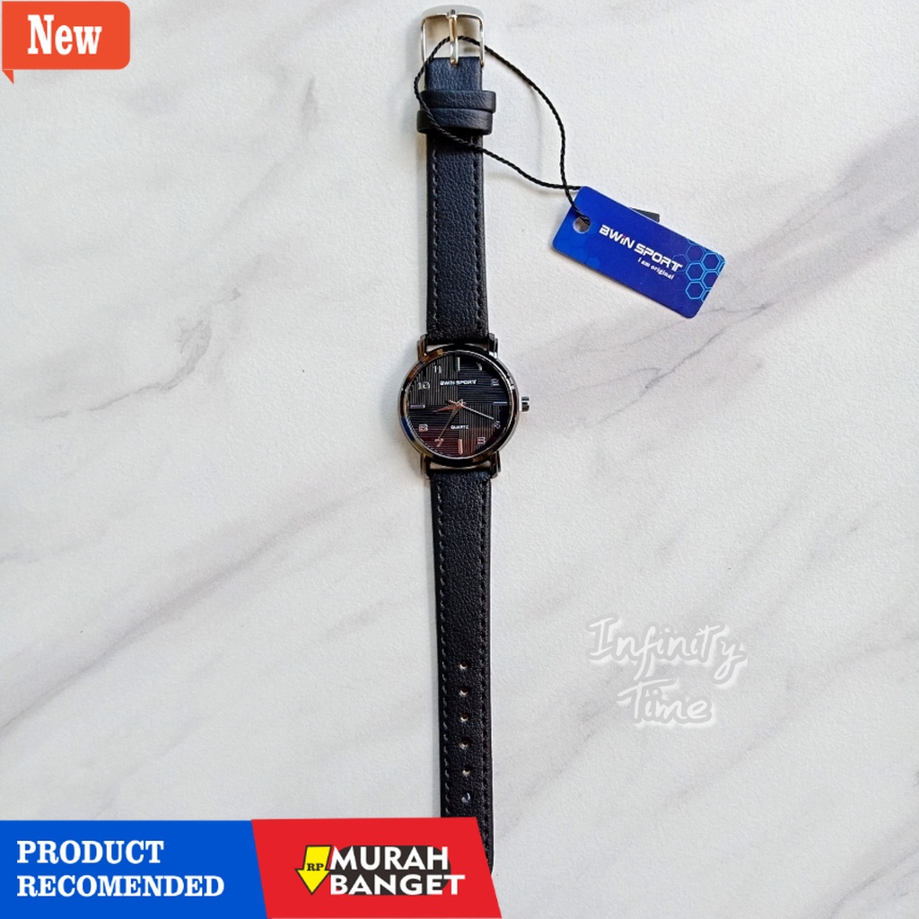 Jam analog wanita terbaik- Jam Tangan Cewek Awin Bwin Sport M1023G M1023L Analog Strap Leather Kuali