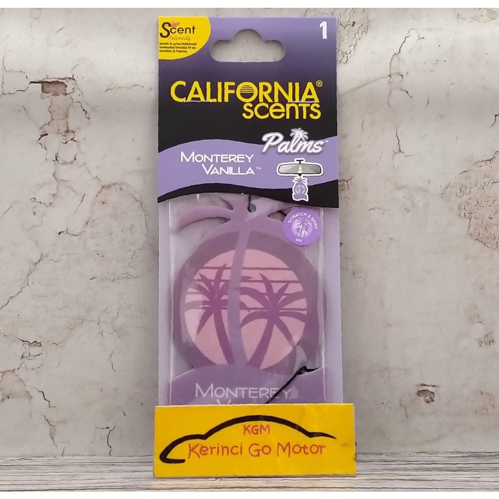 PEWANGI CALIFORNIA SCENTS PALMS PAPER MONTEREY VANILLA PARFUM MOBIL