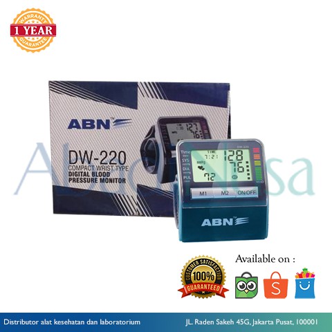 Tensimeter Digital ABN DW 220 Digital Blood Pressure Monitor | Shopee