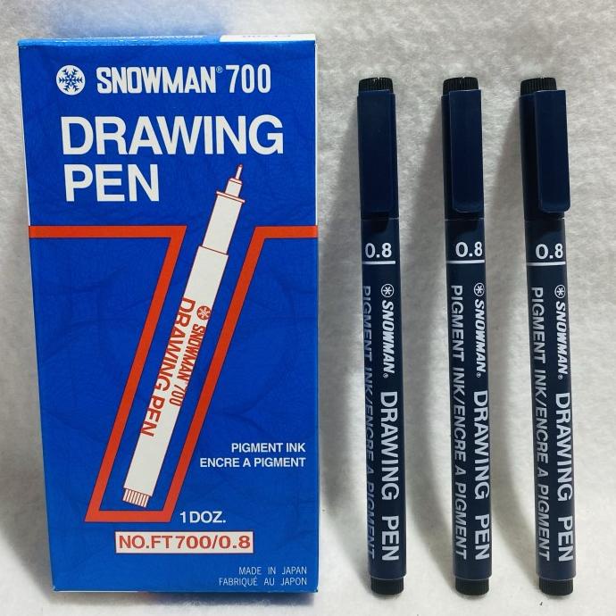 

DRAWING PEN SNOWMAN 0.8 NO.FT 700 ( HITAM ) / 1 BOX ISI 12 PCS