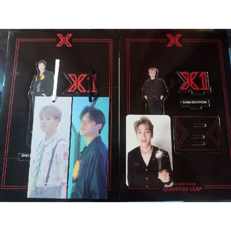 X1 quantum leap album Hangyul, Seungyoun, Dohyon Standee, Bookmark, AR Photocard