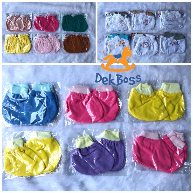 1/2 Lusin Set Sarung tangan dan kaki bayi newborn | Kaos kaki bayi dan sarung tangan bayi | Sarung tangan bayi polos | Sarung tangan baby newborn