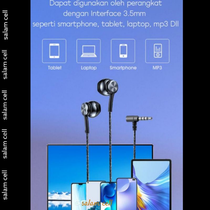 Headset Earphone Vivan Q12 Deep Bass Mega Bass Garansi 1 Tahun