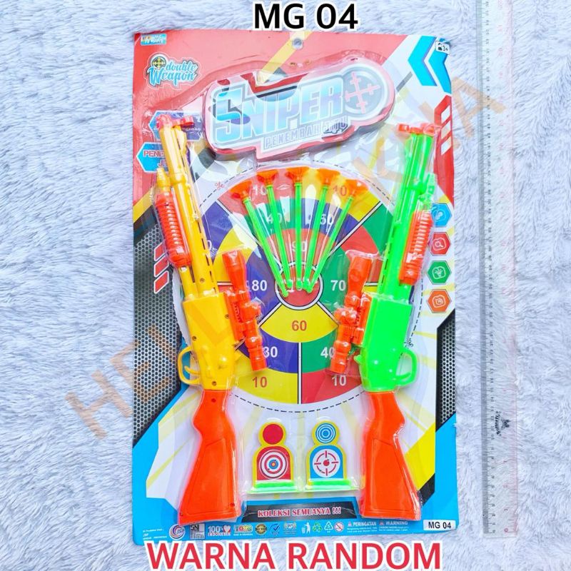 MAINAN MG 04 SNIPER PENEMBAK JITU SENAPAN MAIN TEMBAK TEMBAKAN PISTOL PISTOLAN PELURU KARET COP ADA 