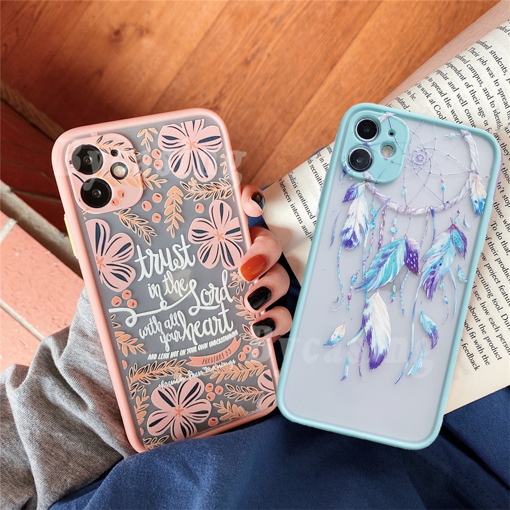 Casing Redmi 10 Note 10 Pro Xiaomi Poco X3 Pro Poco X3 NFC M3 Redmi 9T 9A 9C Note 9S Note9 Pro Note 8 Note 7 INS Fashion Dreamcatcher Windbell Floral Flower Pattern Matte Case