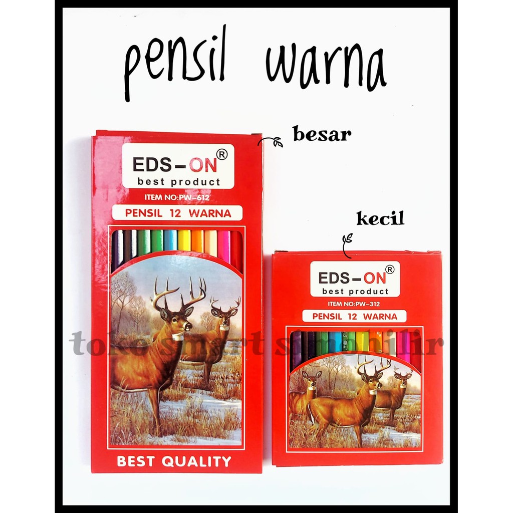 PENSIL WARNA 12 WARNA BERBAGAI MERK