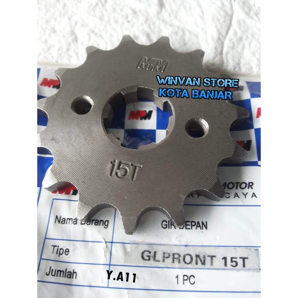 Gear depan gir depan Honda GL Pro Neotec Neotech Mega Pro 15T verza megapro new cbr 150 428