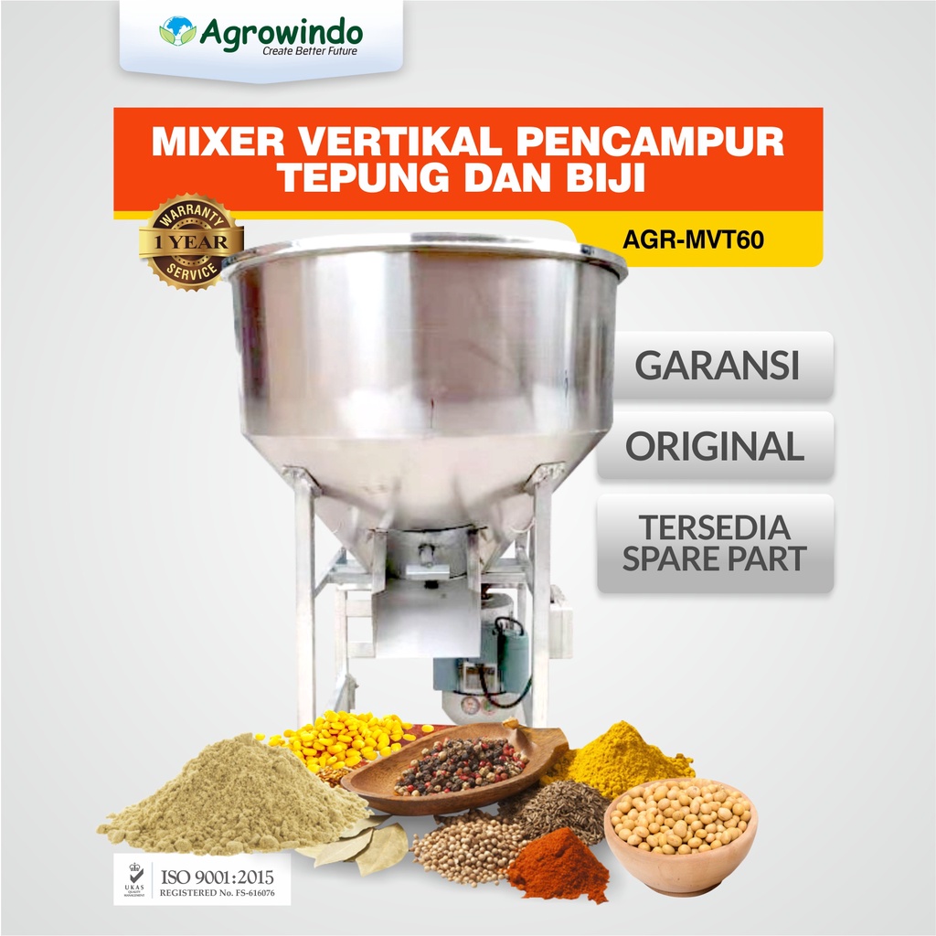 Maksindo Mesin Mixer Vertikal Pencampur Tepung dan Biji AGR-MVT60