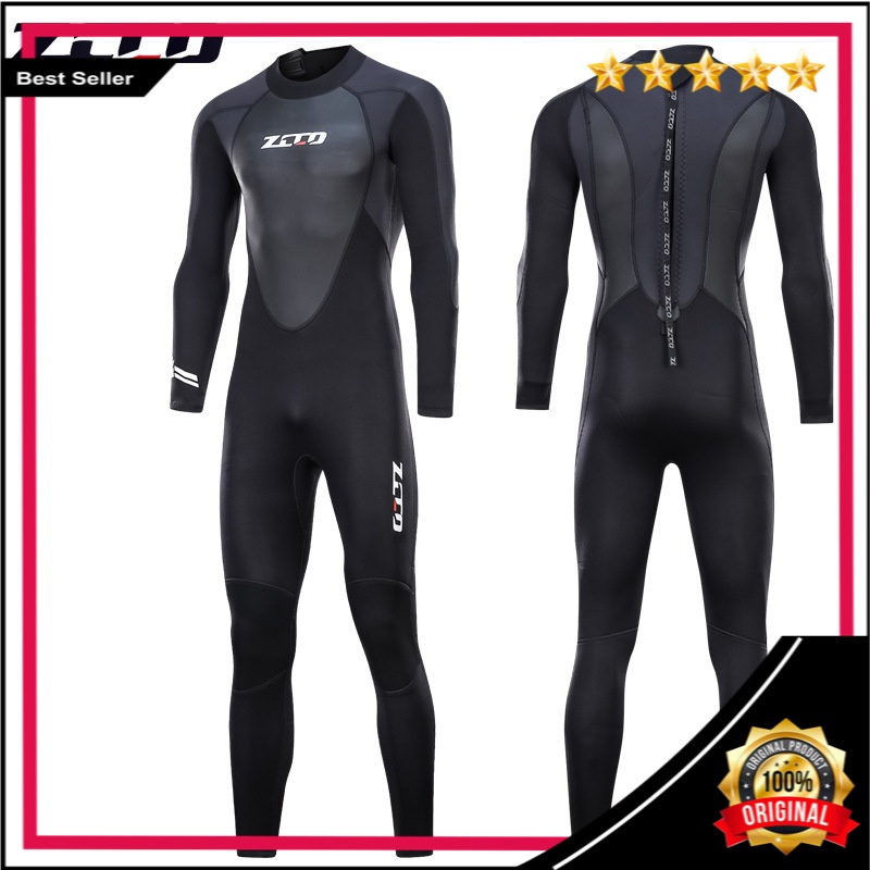 Zcco3mm Menyelam  Pria Neoprene Menebal Hangat Renang Menyelam Suit Dalam Snorkeling Surfing Jumpsui