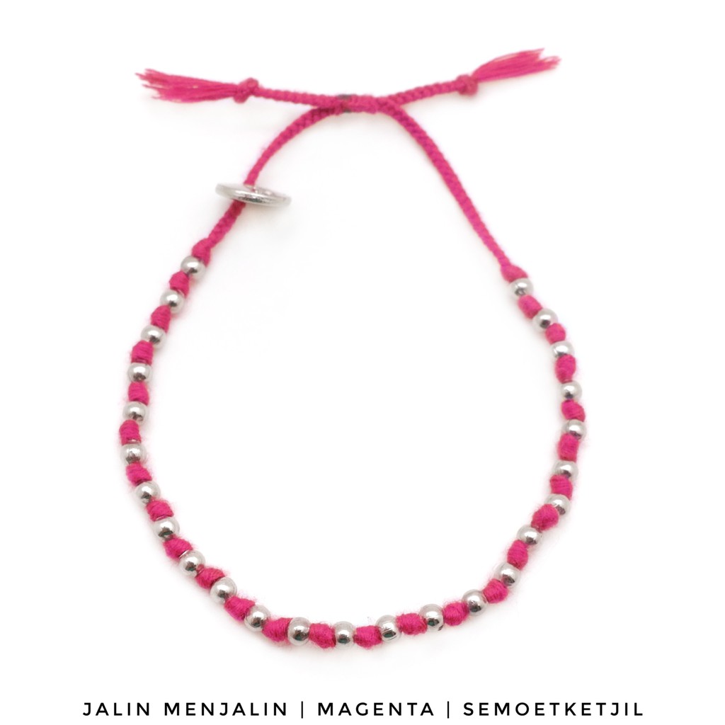 

Semoet Ketjil Gelang Bohemian Jalin Menjalin Magenta Boho Special Edition