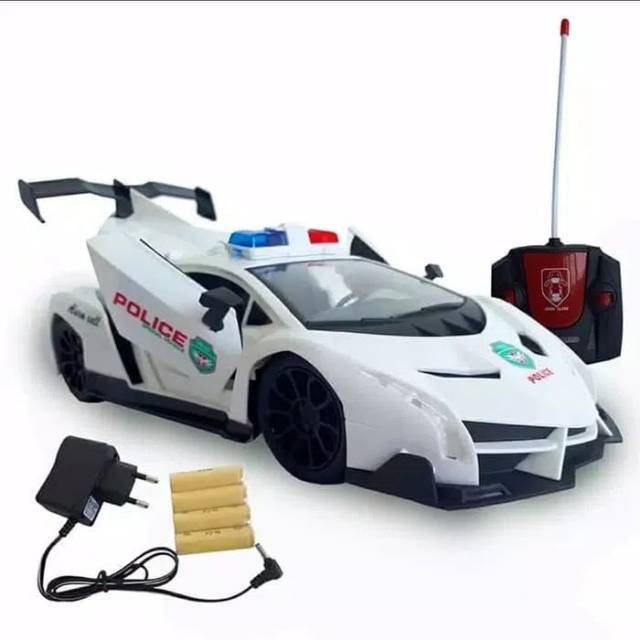 Mainan Anak RC Mobil Police Car Lamborghini