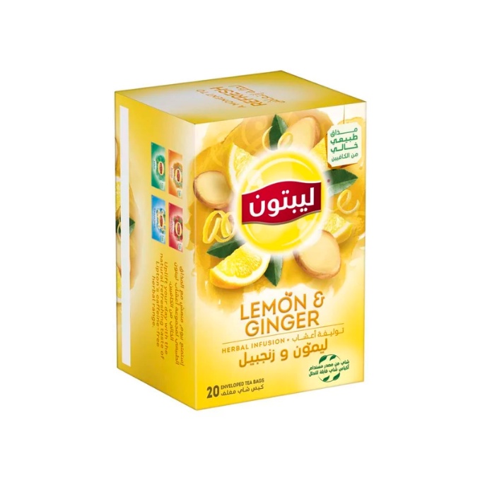 

Lipton Lemon Ginger Herbal Infusion 20 Tea Bags