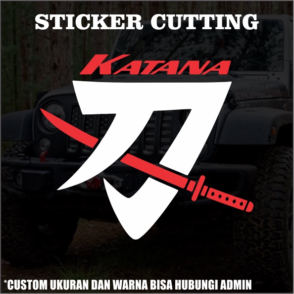 Sticker Cutting Mobil Jeep Katana