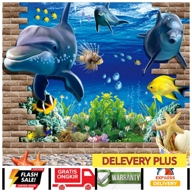 Wall Stiker Dinding 3D wall Papper 3d Lumba Bata Sticker 3D