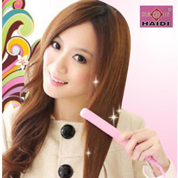 ✿ELYSABETHME✿ Catok mini haidi 2in1 lurus dan curly keriting ceramic awet panas pelurus pengriting rambut