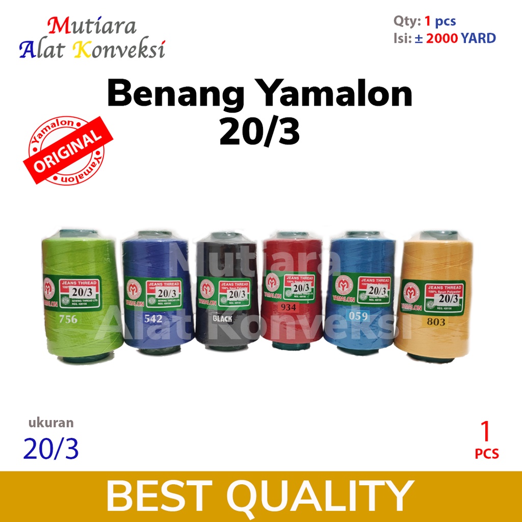 Benang Jahit Jeans Yamalon 20/3 per pcs