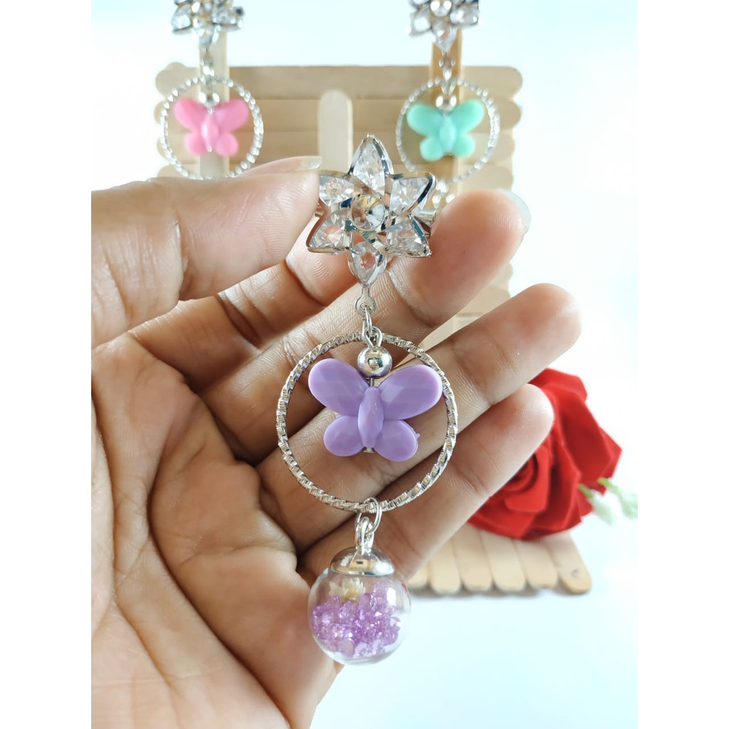 Bros dagu Aksesoris hijab/ bros jilbab fashion wanita muslim Kupu kupu candy By Tokopelanginicer