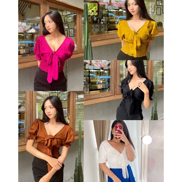 CINDY SABRINA TOP/TOP IKAT/BUSUI FRIENDLY