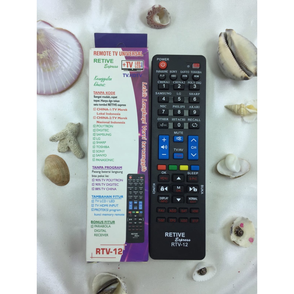 Remot / REMOTE MULTI TV TABUNG / LCD / LED +Digital Receiver  PARABOLA- TV 7