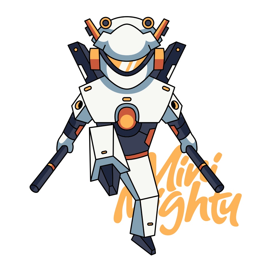 

Chrome Sticker Mecha Squad Baby Blue