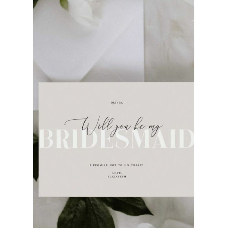 Bridesmaid Card Kartu Ucapan Undangan Ulang Tahun Pernikahan Kelahiran Tunangan Engagement Born Shopee Indonesia