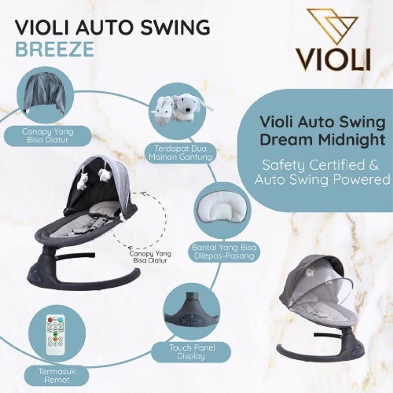 Violi Auto Swing Dream MIDNIGHT/Violi Auto Swing Dream BREEZE /Baby swing/Swing Electric