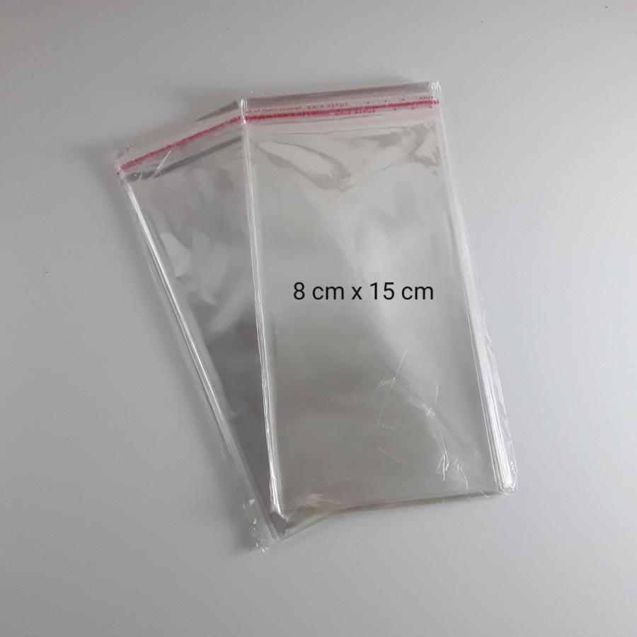 Plastik OPP Seal / Plastik Souvenir, Undangan, Makanan Uk 8 x 15 cm
