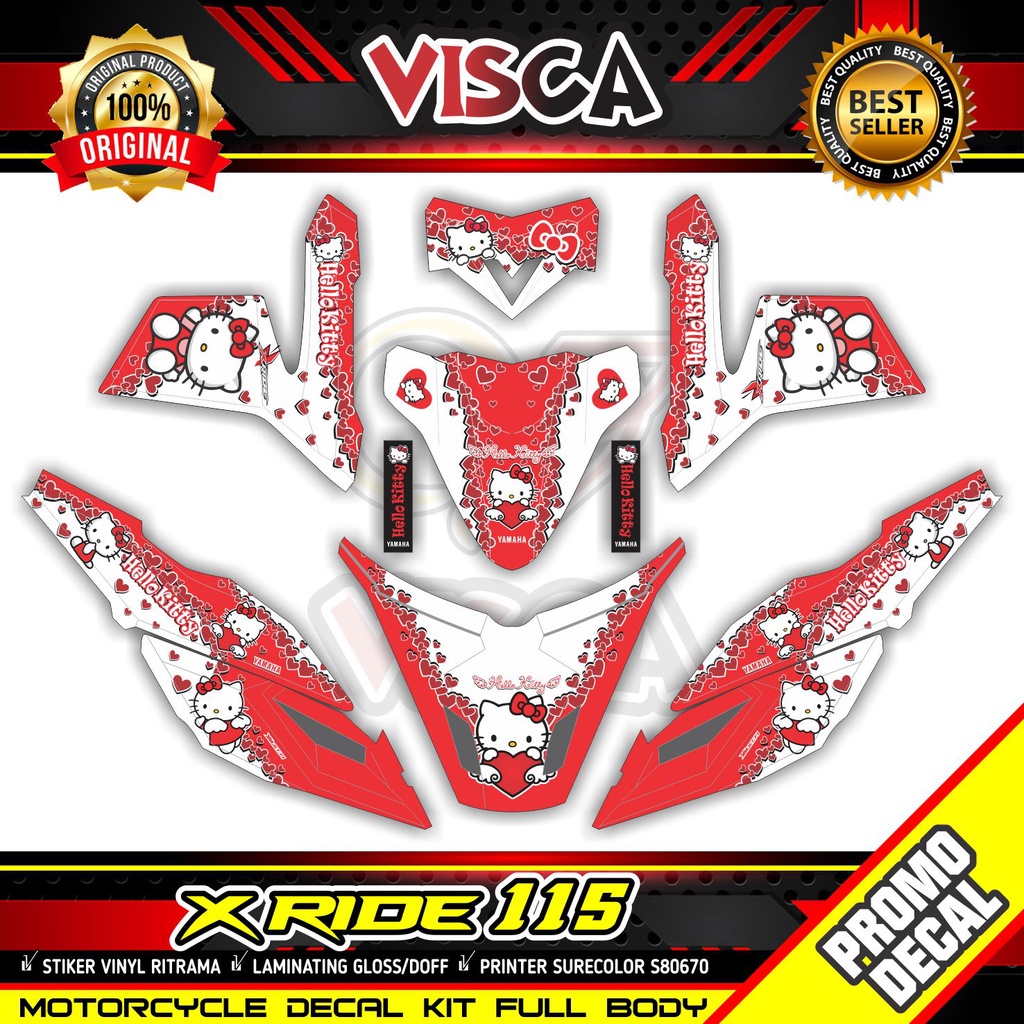 Decal Xride 115 Full Body Stiker Xride 115 Dekal Xride 115 Hello Kitty