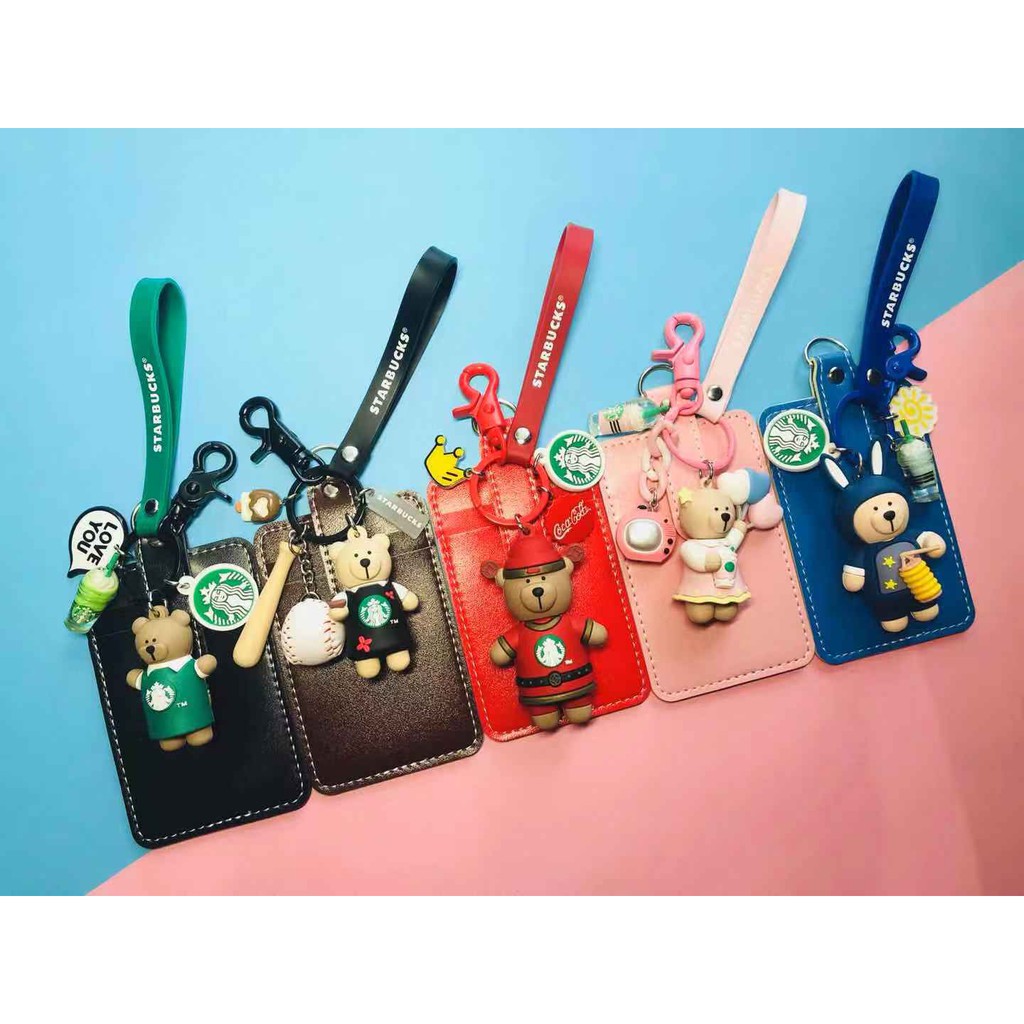 

ID card holder Starbucks 3 slot /gantungan kartu/ lanyard/ name tag/keychain