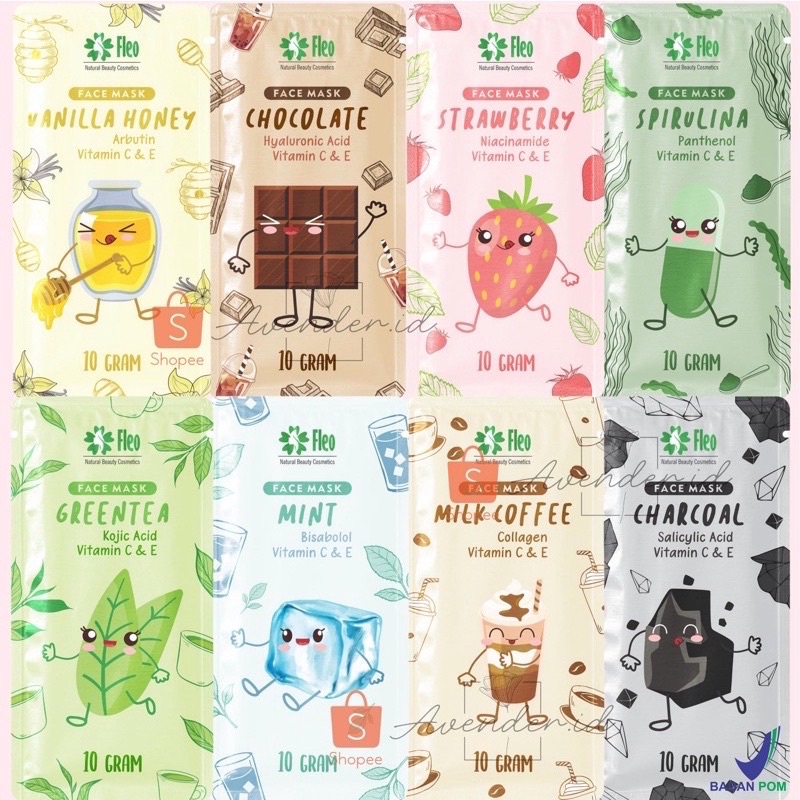 SALE  MASKER ORGANIK FLEO 10gr || FACE MASK PREMIUM BY FLEO